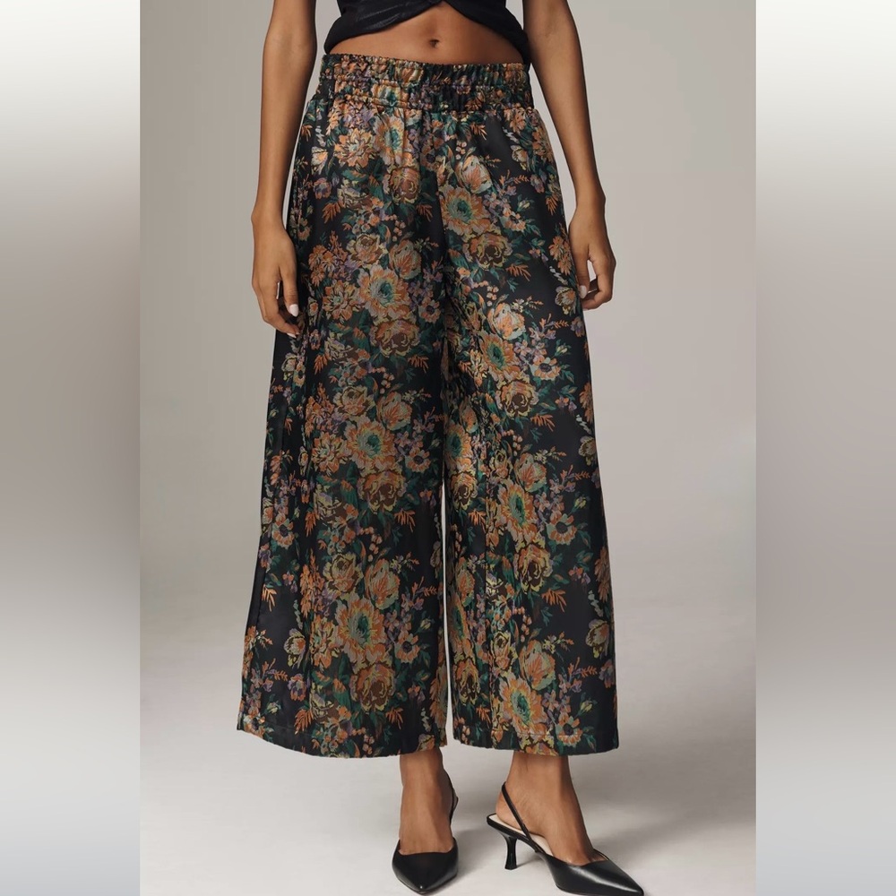 Anthropologie The Somerset Pull-On Pants:
Cropped Jacquard Edition Size Small - Picture 11 of 11